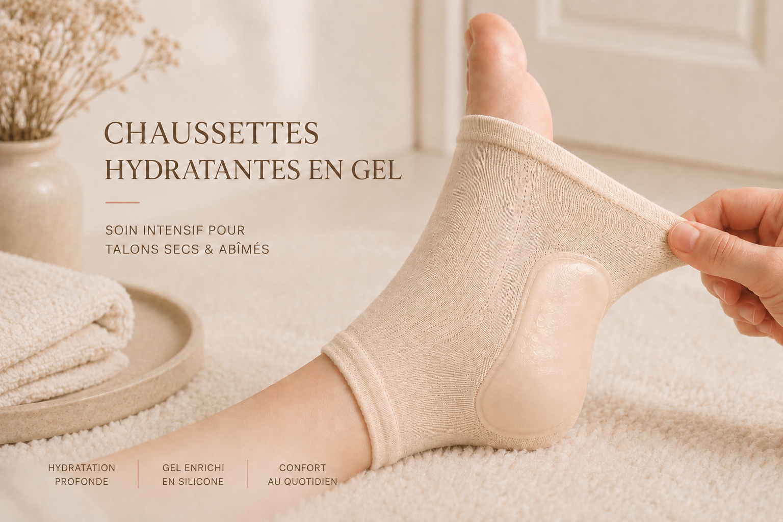 Chaussettes Réparatrices Talons Secs