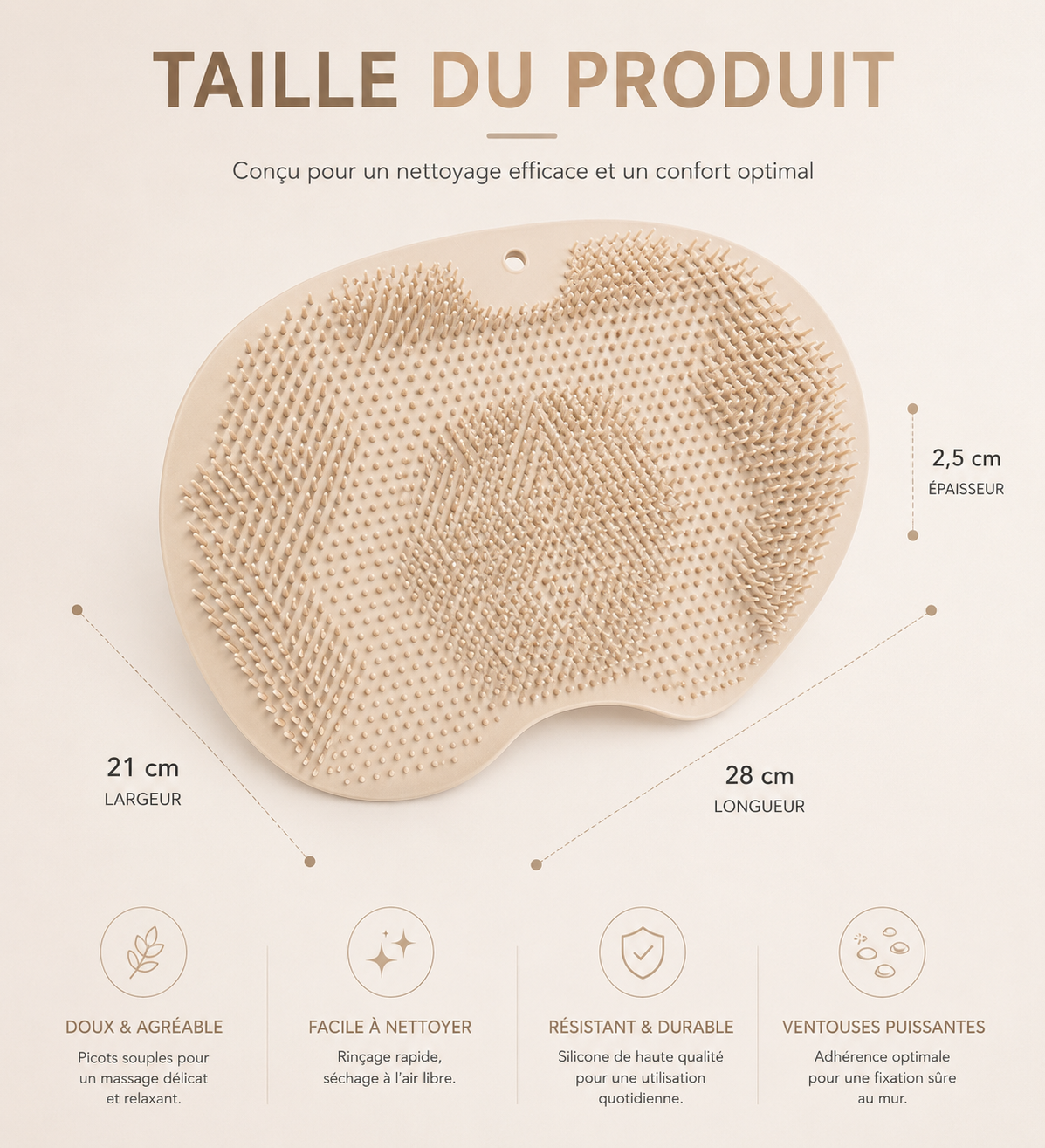 Tapis Nettoyant & Massant Pour Pieds